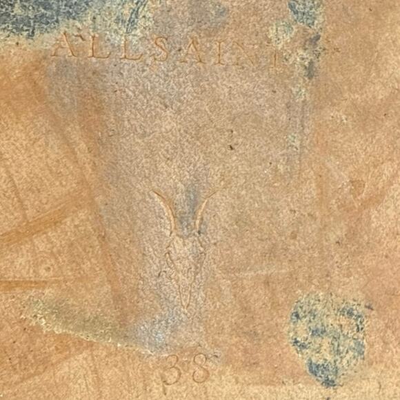 AllSaints Gelda Black Strappy Chain Gladiator Ankle Strap Flats Sandal Size 7.5 - Picture 6 of 8